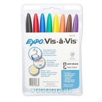 图片  EXPO Vis-a-Vis 三福可擦投影笔 水性 8色套装 16078