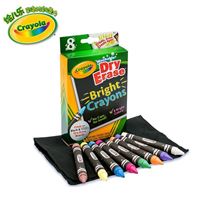 图片 Crayola/绘儿乐8色可水洗绘画大蜡笔-黑板白板专用明亮色98-5202