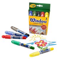 图片 Crayola/绘儿乐 5色52-9765玻璃橱窗蜡笔绘画套装